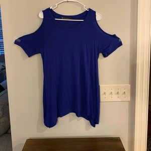 Cold - Shoulder Short Sleeve Shirt
